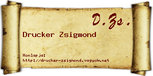 Drucker Zsigmond névjegykártya