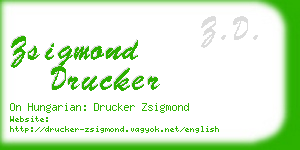 zsigmond drucker business card
